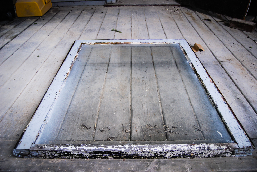 Getting ready to removing the glazing