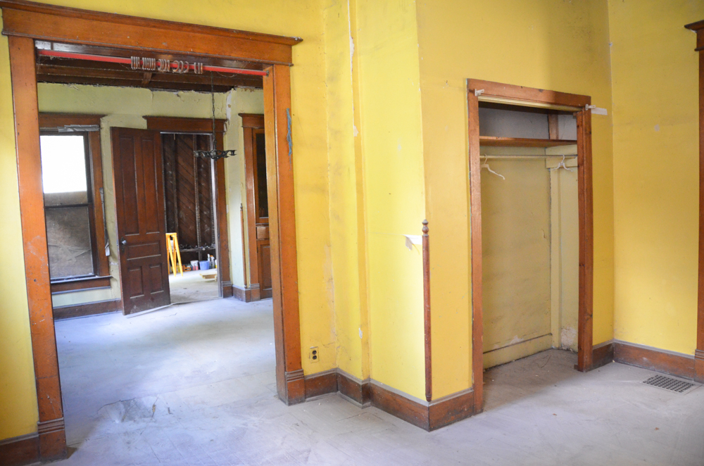 A closet that was not original to the house