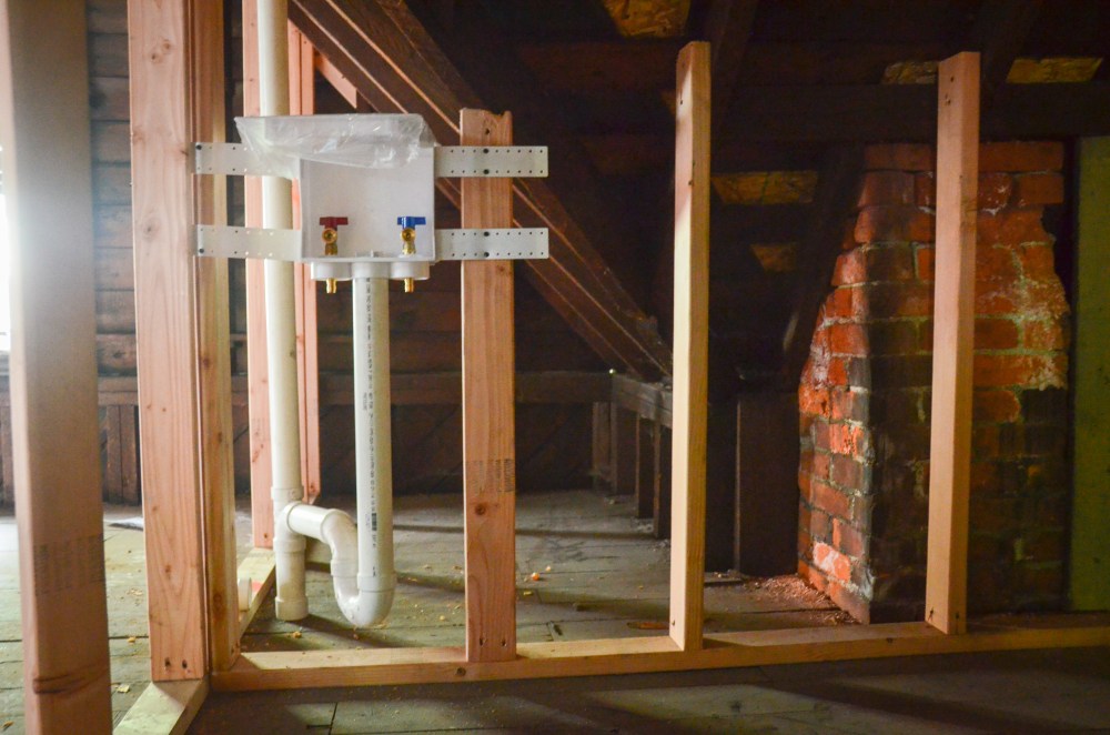 Plumbing for washer!