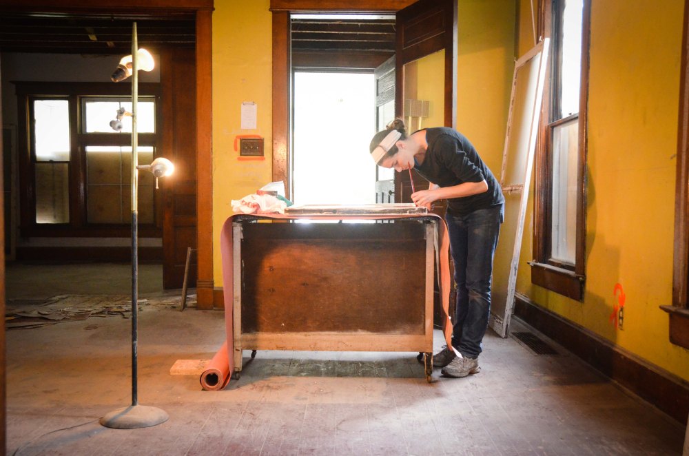 Enjoying a little natural light and breeze through the front door