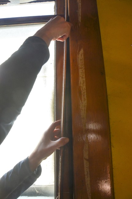 Working my way up the trim piece