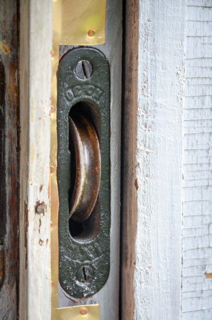 Working the spring bronze around the pulley