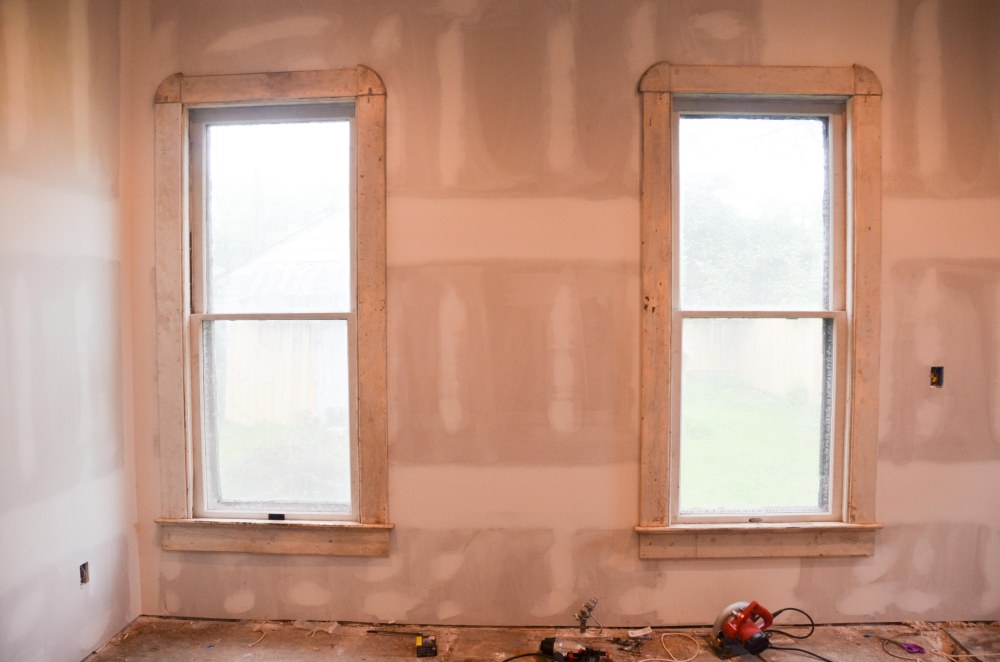 New windows with casing free of staples, nails, and duct tape