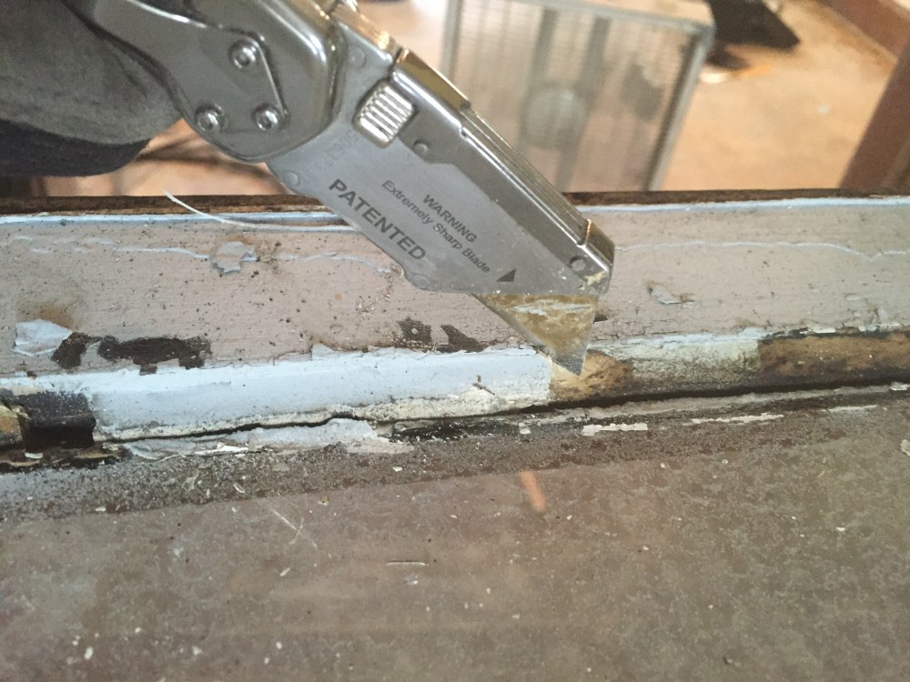 Using a utility knife might work better