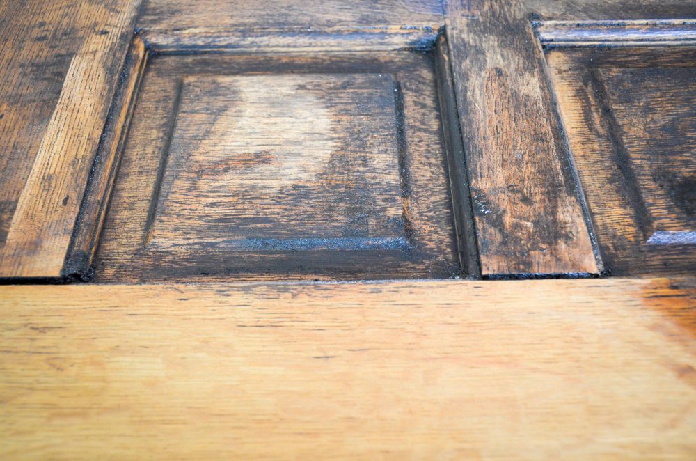 The area at the bottom of pic was cleaned up