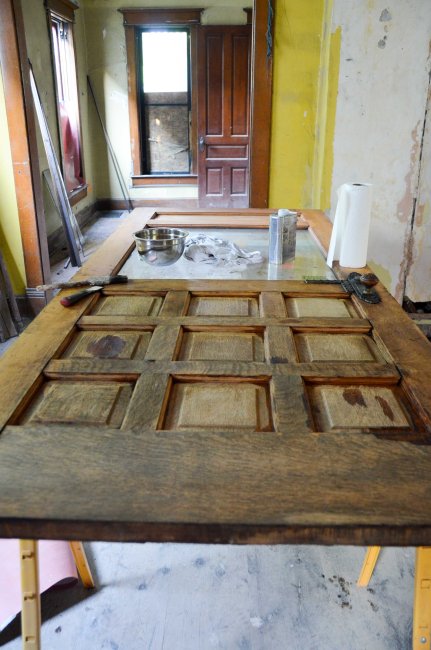 The door after drying