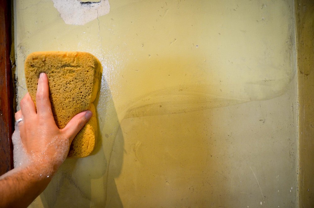 The dining room and master bedroom needed a complete wipe-down before beginning repairs